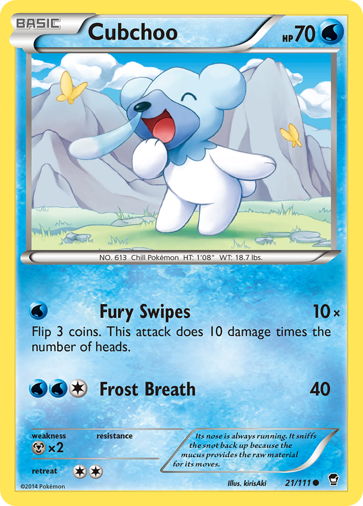 Cubchoo (21/111) [XY: Furious Fists] | The Gaming-Verse