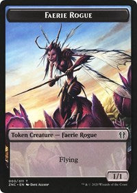 Faerie Rogue // Rat Double-sided Token [Commander: Zendikar Rising Tokens] | The Gaming-Verse