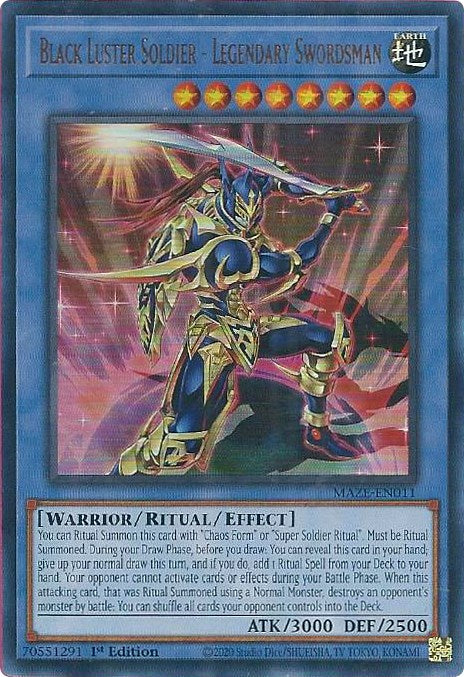 Black Luster Soldier - Legendary Swordsman [MAZE-EN011] Ultra Rare | The Gaming-Verse