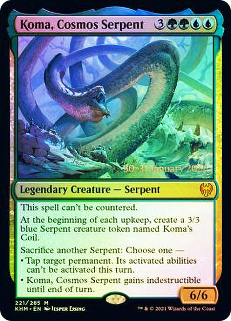 Koma, Cosmos Serpent  [Kaldheim Prerelease Promos] | The Gaming-Verse