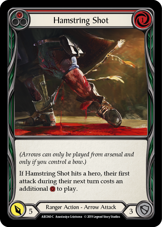 Hamstring Shot (Red) [ARC060-C] 1st Edition Rainbow Foil | The Gaming-Verse