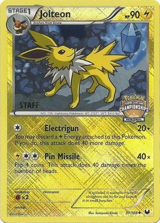 Jolteon (37/108) (Regional Championship 2013 Promo Staff) [Black & White: Dark Explorers] | The Gaming-Verse