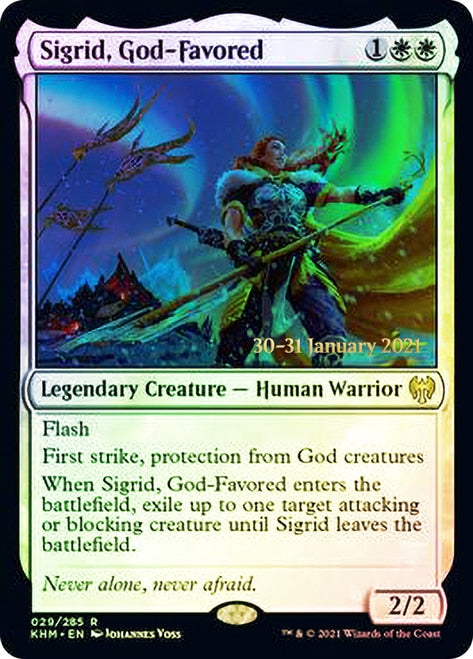 Sigrid, God-Favored  [Kaldheim Prerelease Promos] | The Gaming-Verse