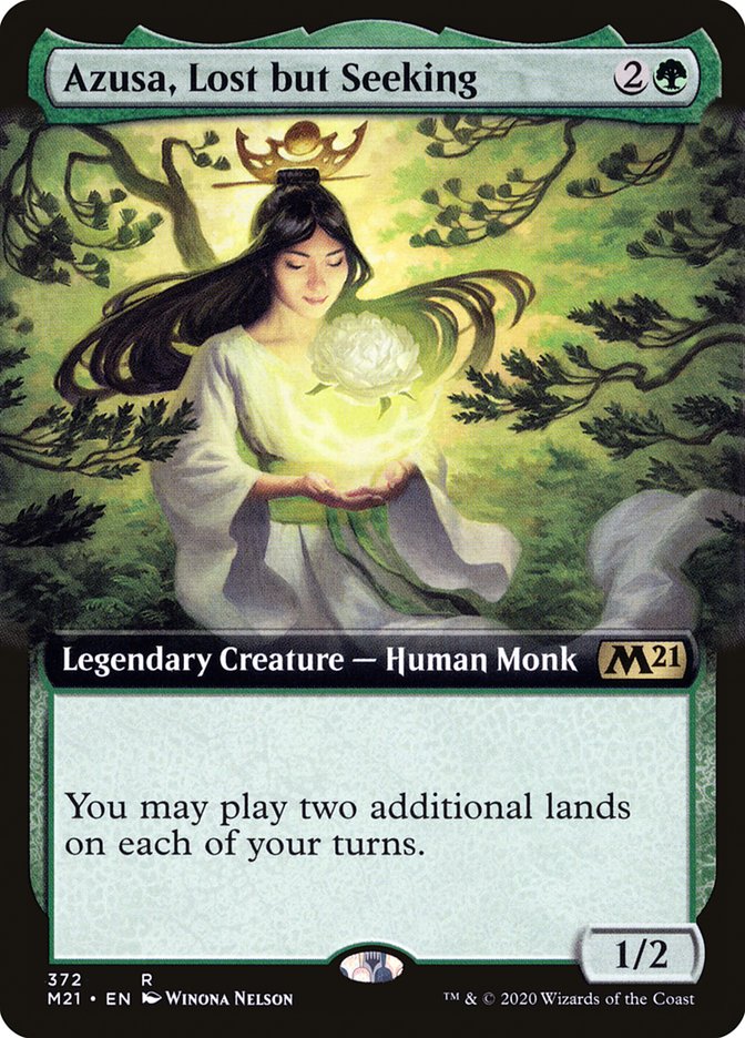 Azusa, Lost but Seeking (Extended Art) [Core Set 2021] | The Gaming-Verse