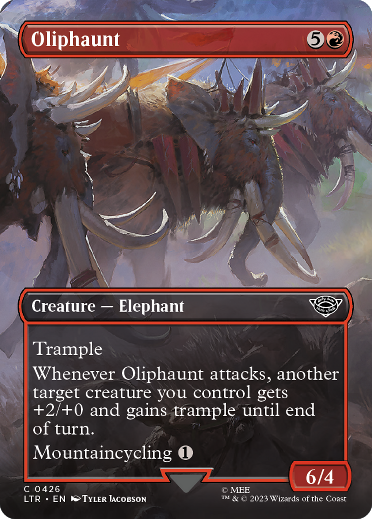 Oliphaunt (Borderless Alternate Art) [The Lord of the Rings: Tales of Middle-Earth] | The Gaming-Verse