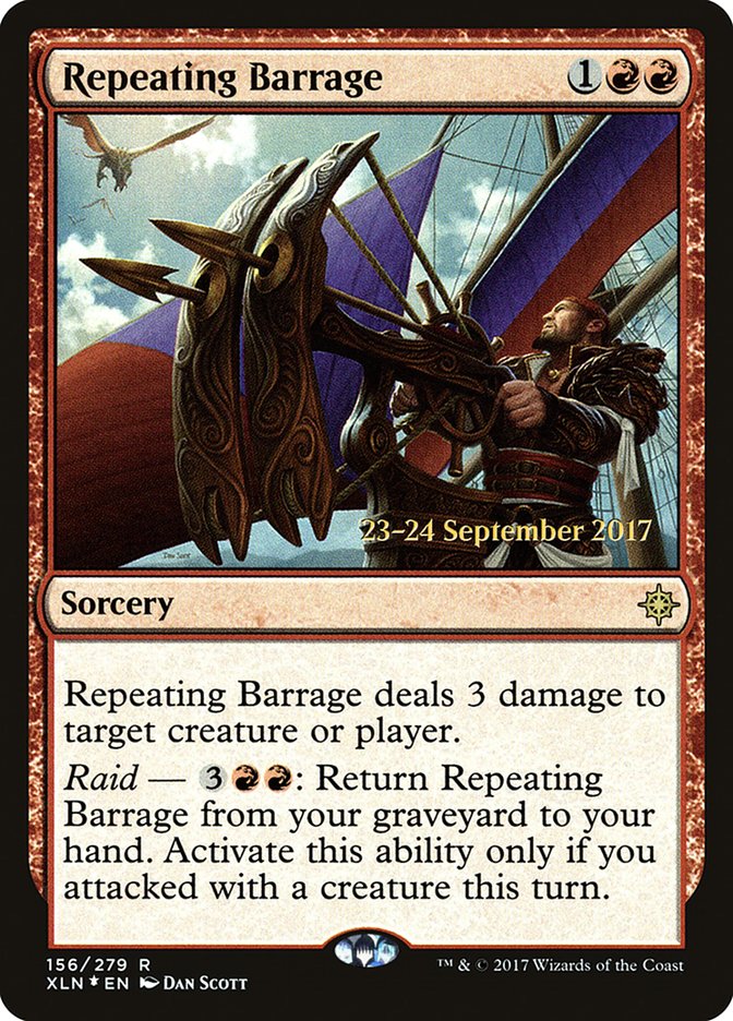 Repeating Barrage  (Prerelease) [Ixalan Prerelease Promos] | The Gaming-Verse