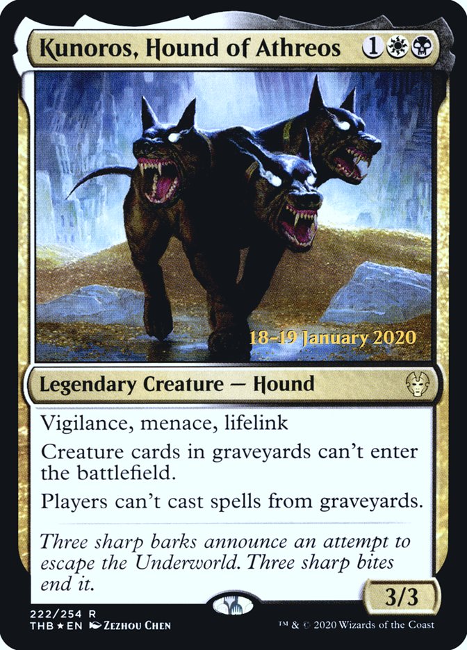 Kunoros, Hound of Athreos [Theros Beyond Death Prerelease Promos] | The Gaming-Verse