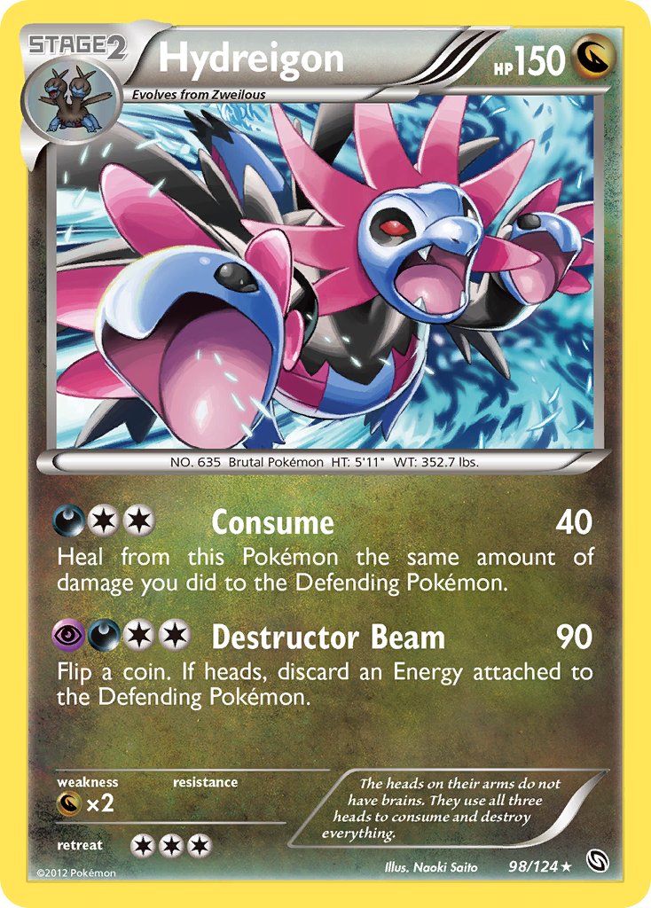 Hydreigon (98/124) (Cracked Ice Holo) (Theme Deck Exclusive) [Black & White: Dragons Exalted] | The Gaming-Verse