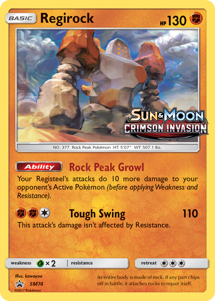 Regirock (SM74) [Sun & Moon: Black Star Promos] | The Gaming-Verse