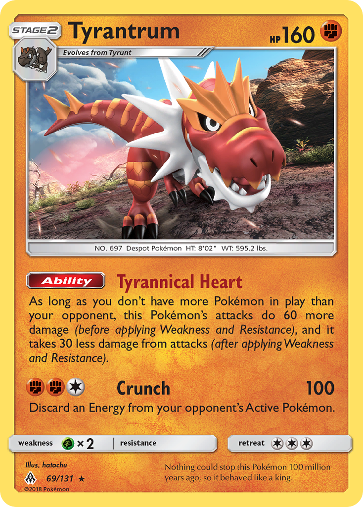 Tyrantrum (69/131) [Sun & Moon: Forbidden Light] | The Gaming-Verse