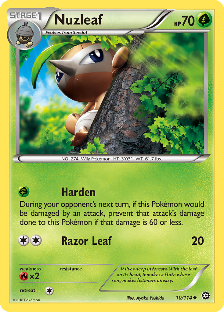 Nuzleaf (10/114) [XY: Steam Siege] | The Gaming-Verse