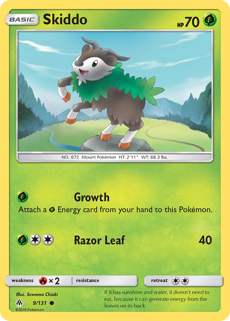 Skiddo (9/131) [Sun & Moon: Forbidden Light] | The Gaming-Verse