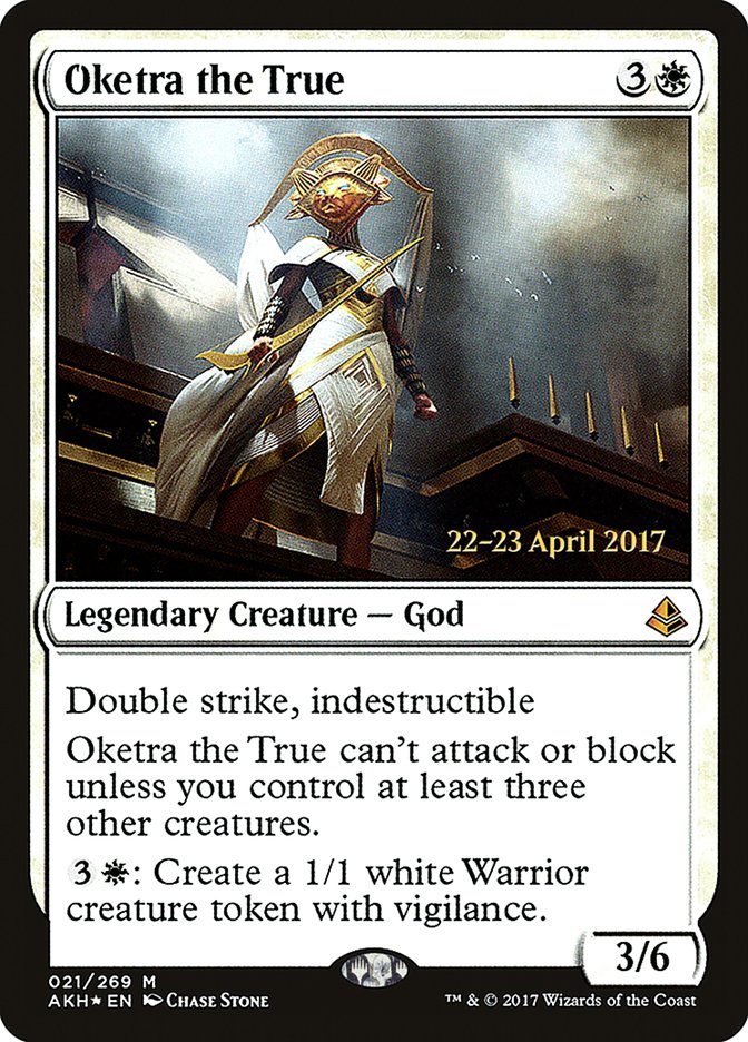 Oketra the True  (Prerelease) [Amonkhet Prerelease Promos] | The Gaming-Verse