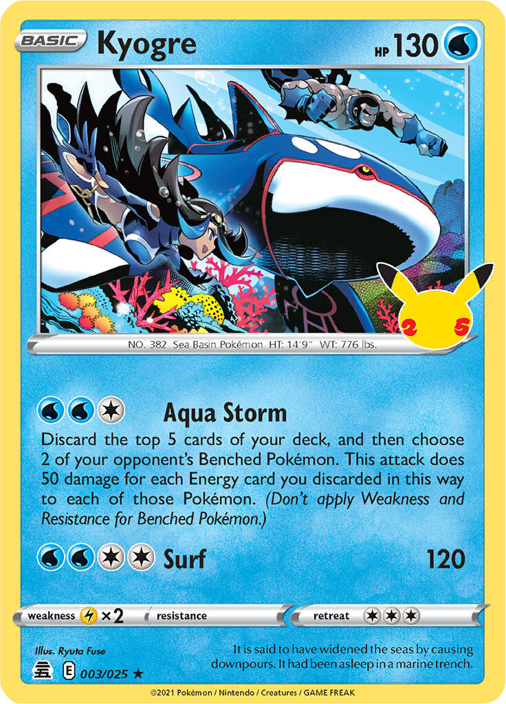 Kyogre (003/025) [Celebrations: 25th Anniversary] | The Gaming-Verse