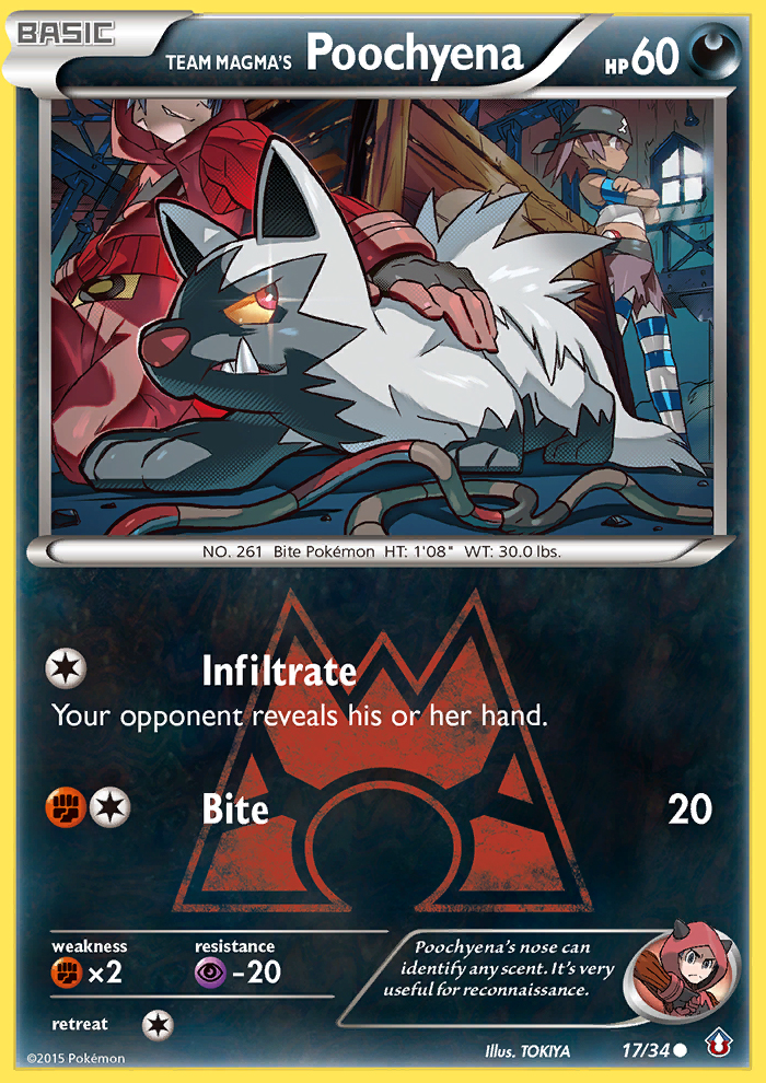 Team Magma's Poochyena (17/34) [XY: Double Crisis] | The Gaming-Verse