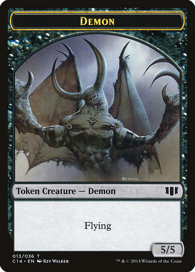 Demon (013/036) // Zombie (016/036) Double-sided Token [Commander 2014 Tokens] | The Gaming-Verse