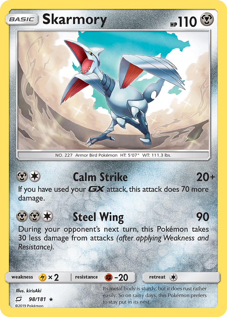 Skarmory (98/181) [Sun & Moon: Team Up] | The Gaming-Verse