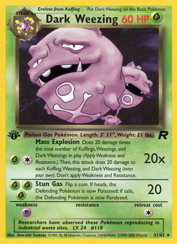 Dark Weezing (31/82) [Team Rocket 1st Edition] | The Gaming-Verse