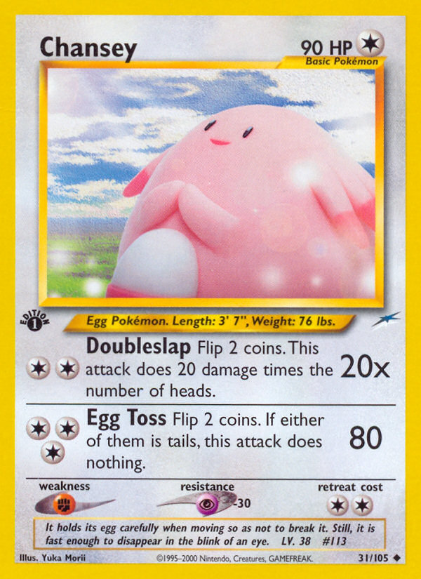 Chansey (31/105) [Neo Destiny 1st Edition] | The Gaming-Verse