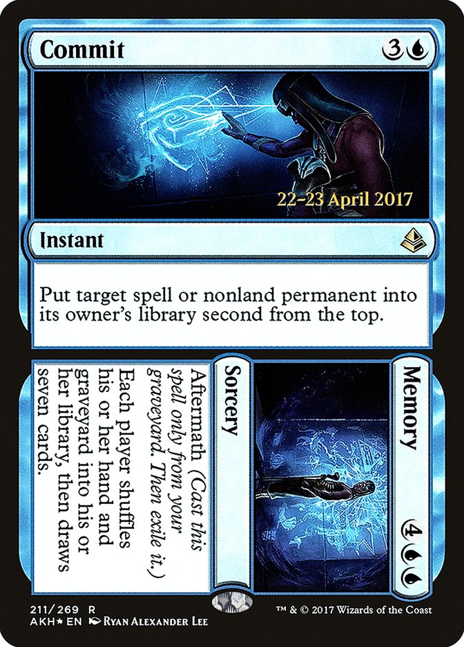 Commit // Memory  (Prerelease) [Amonkhet Prerelease Promos] | The Gaming-Verse