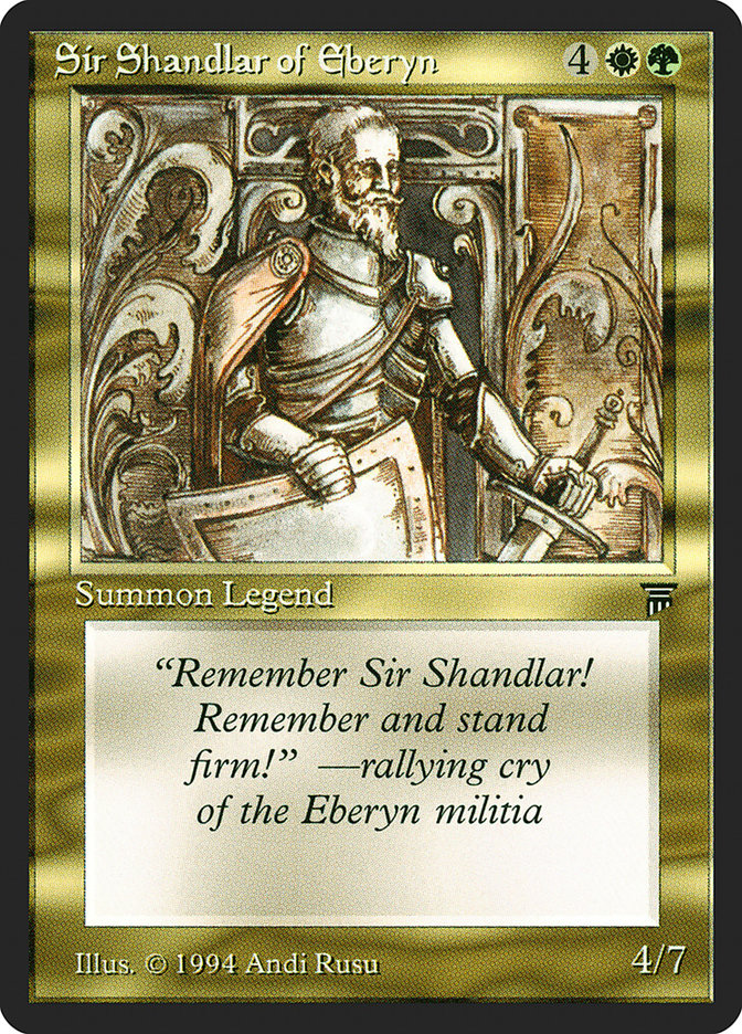 Sir Shandlar of Eberyn [Legends] | The Gaming-Verse