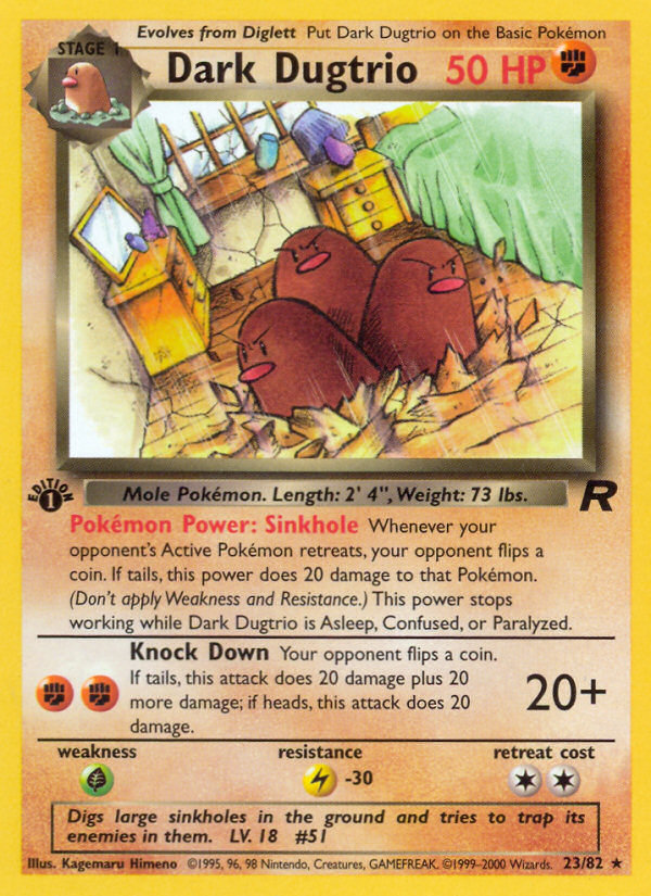 Dark Dugtrio (23/82) [Team Rocket 1st Edition] | The Gaming-Verse