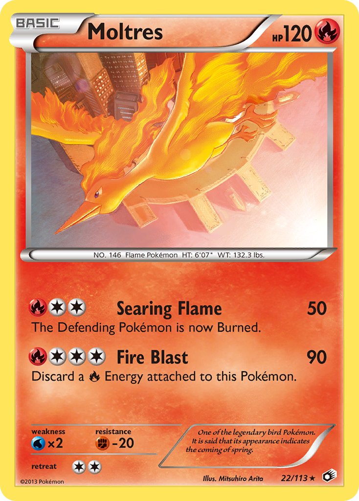 Moltres (22/113) [Black & White: Legendary Treasures] | The Gaming-Verse