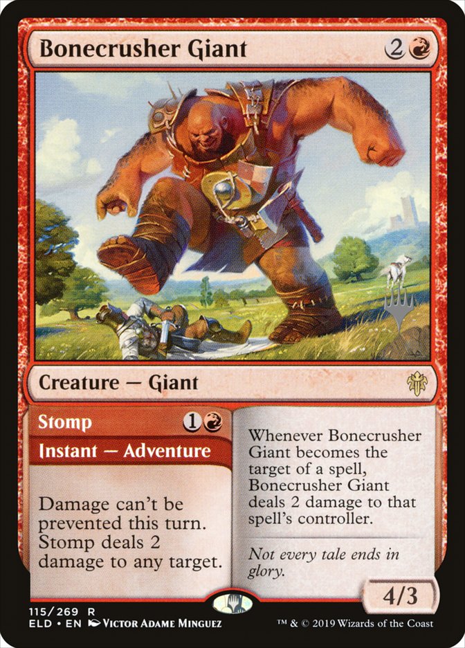 Bonecrusher Giant // Stomp (Promo Pack) [Throne of Eldraine Promos] | The Gaming-Verse