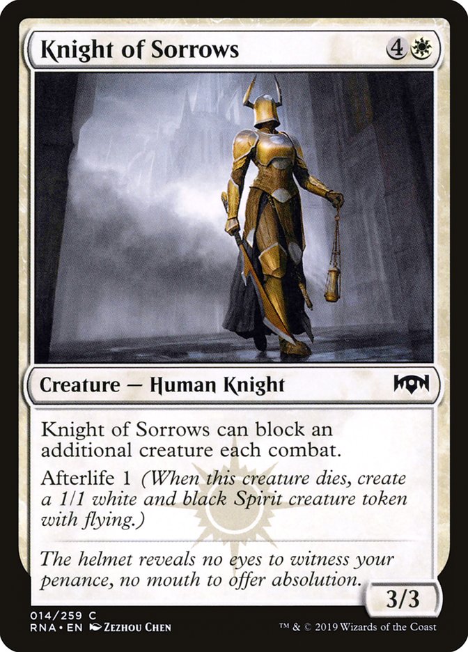 Knight of Sorrows [Ravnica Allegiance] | The Gaming-Verse