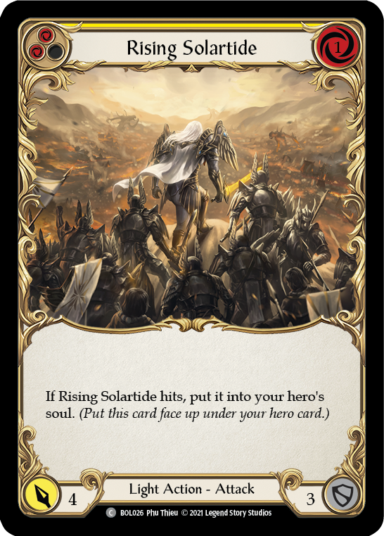 Rising Solartide (Yellow) [BOL026] (Monarch Boltyn Blitz Deck) | The Gaming-Verse