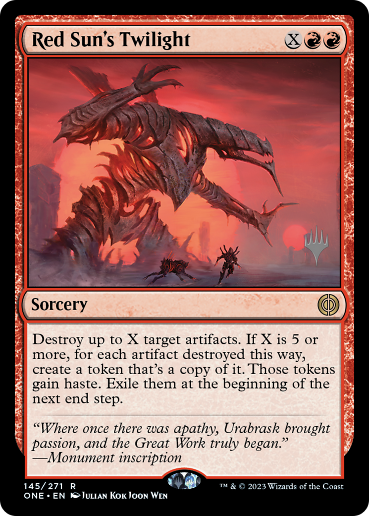 Red Sun's Twilight (Promo Pack) [Phyrexia: All Will Be One Promos] | The Gaming-Verse