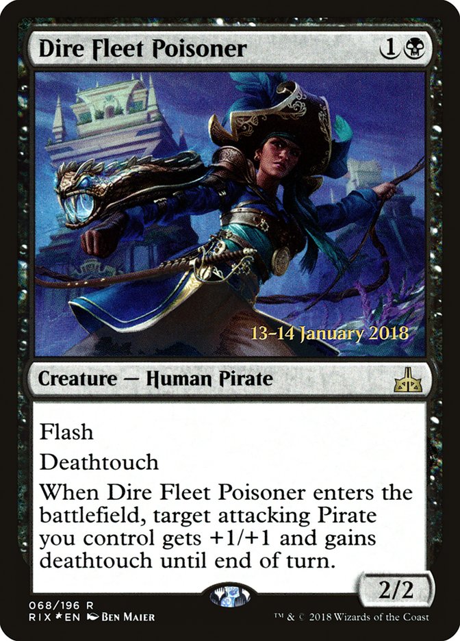 Dire Fleet Poisoner (Prerelease) [Rivals of Ixalan Prerelease Promos] | The Gaming-Verse