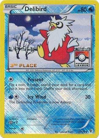 Delibird (38/149) (League Promo 3rd Place) [Black & White: Boundaries Crossed] | The Gaming-Verse