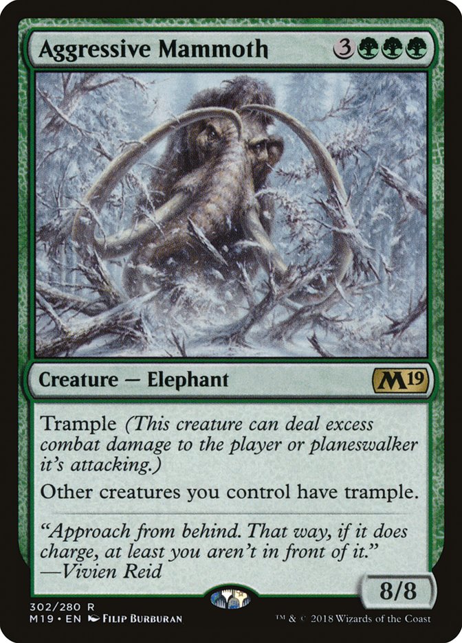 Aggressive Mammoth [Core Set 2019] | The Gaming-Verse