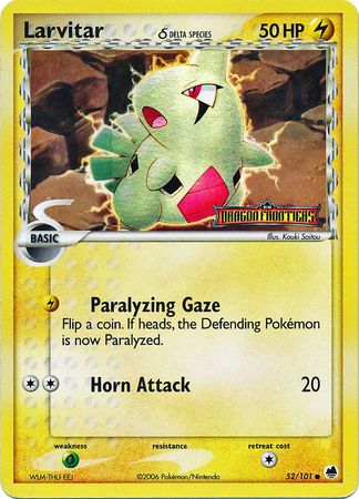 Larvitar (52/101) (Delta Species) (Stamped) [EX: Dragon Frontiers] | The Gaming-Verse