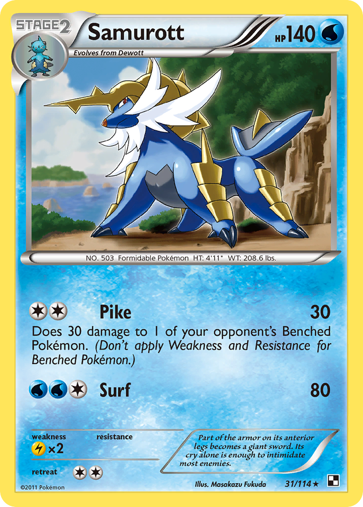 Samurott (31/114) [Black & White: Base Set] | The Gaming-Verse