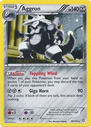 Aggron (80/124) (Cosmos Holo) [Black & White: Dragons Exalted] | The Gaming-Verse