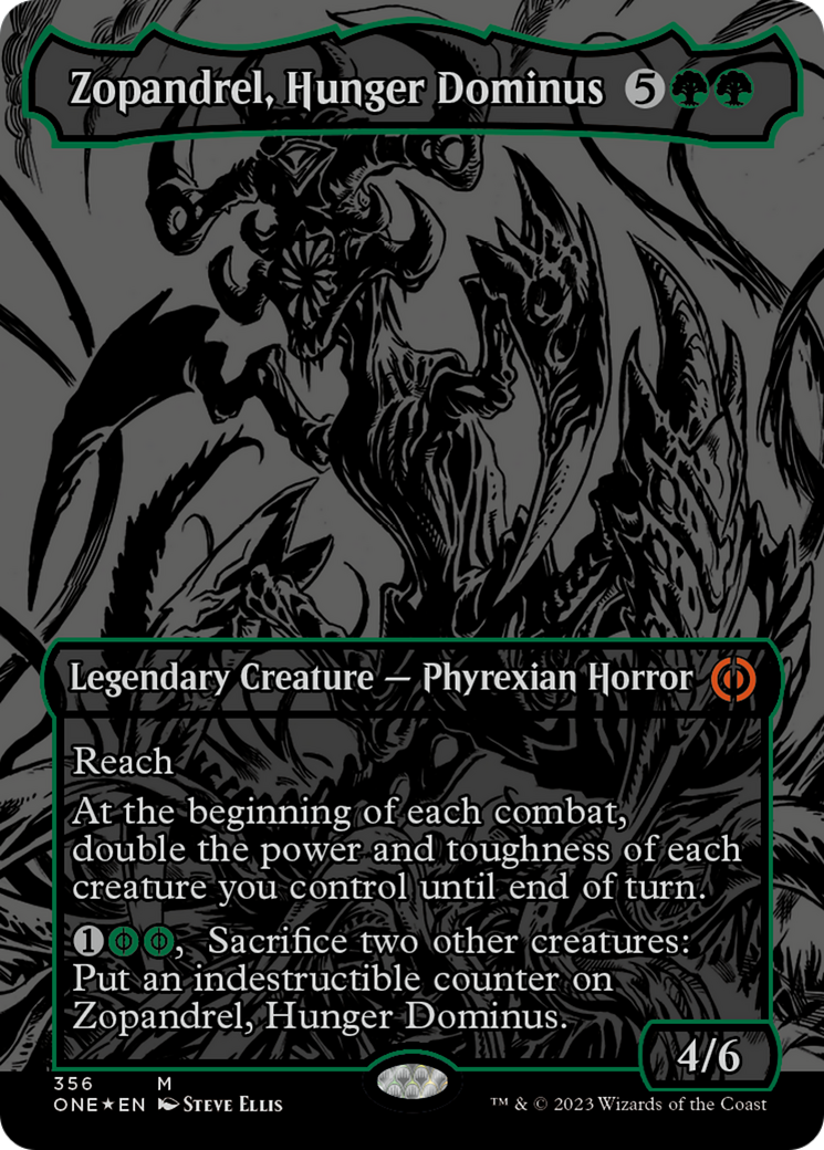 Zopandrel, Hunger Dominus (Oil Slick Raised Foil) [Phyrexia: All Will Be One] | The Gaming-Verse