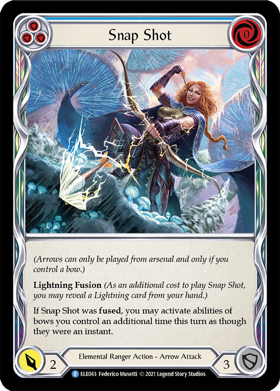 Snap Shot (Blue) [ELE043] (Tales of Aria)  1st Edition Rainbow Foil | The Gaming-Verse