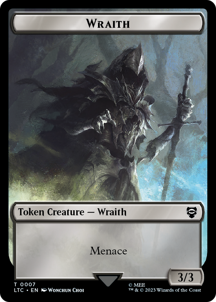 Goblin // Wraith Double-Sided Token [The Lord of the Rings: Tales of Middle-Earth Commander Tokens] | The Gaming-Verse