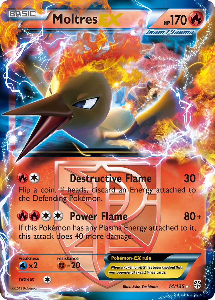 Moltres EX (14/135) [Black & White: Plasma Storm] | The Gaming-Verse