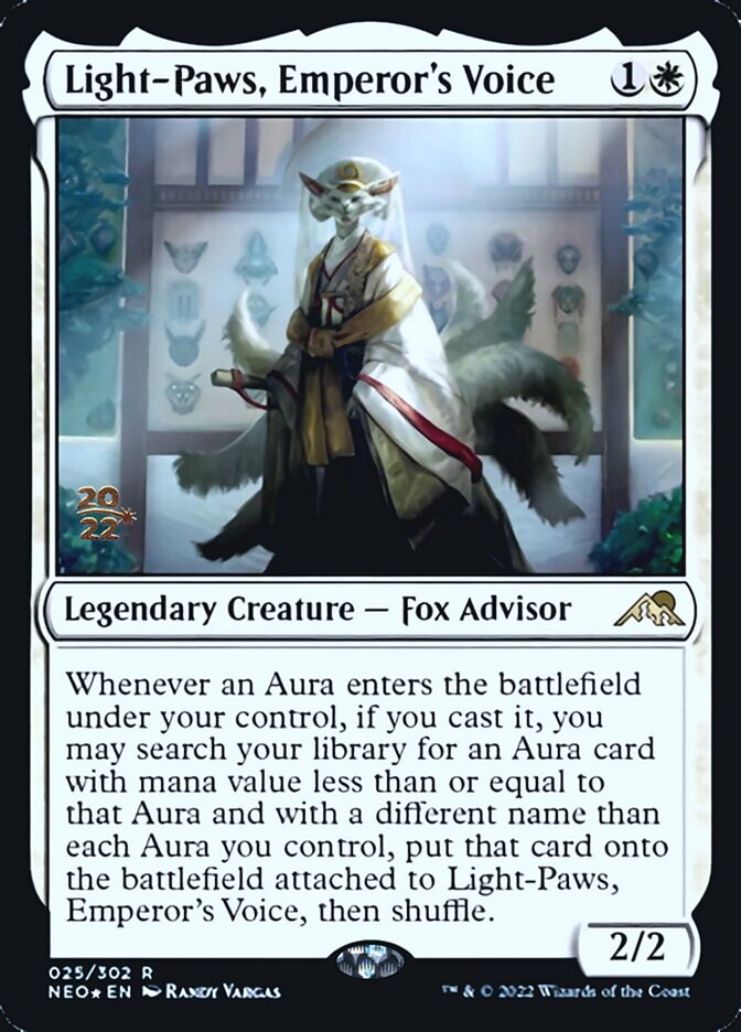 Light-Paws, Emperor's Voice [Kamigawa: Neon Dynasty Prerelease Promos] | The Gaming-Verse