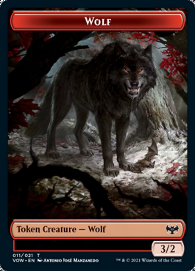 Wolf Token (011) [Innistrad: Crimson Vow Tokens] | The Gaming-Verse