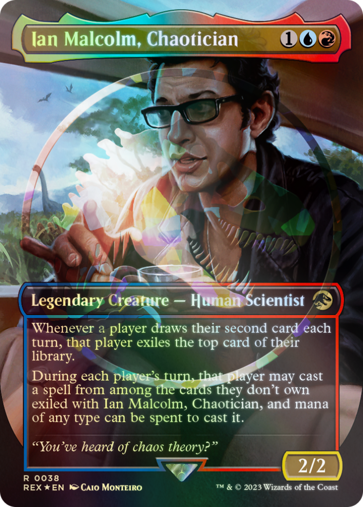 Ian Malcolm, Chaotician Emblem (Borderless) [Jurassic World Collection Tokens] | The Gaming-Verse