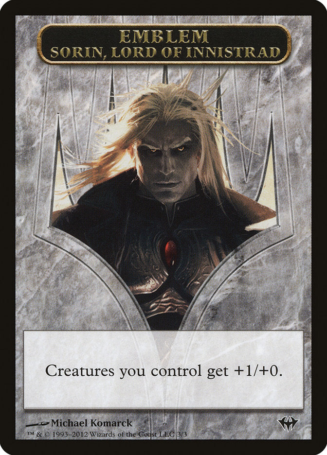 Sorin, Lord of Innistrad Emblem [Dark Ascension Tokens] | The Gaming-Verse