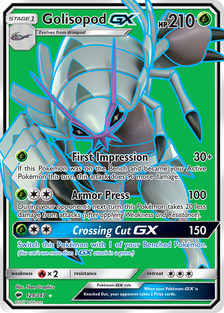 Golisopod GX (129/147) [Sun & Moon: Burning Shadows] | The Gaming-Verse