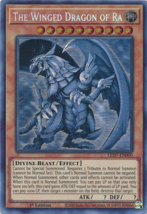 The Winged Dragon of Ra (Ghost Rare) [LED7-EN000] Ghost Rare | The Gaming-Verse