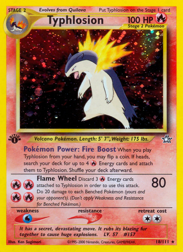 Typhlosion (18/111) [Neo Genesis 1st Edition] | The Gaming-Verse