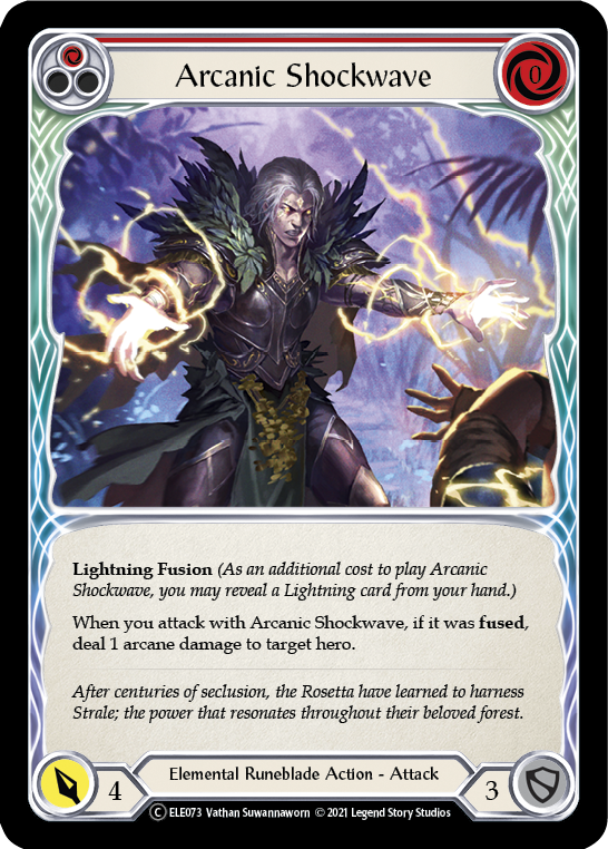 Arcanic Shockwave (Red) [U-ELE073] Unlimited Rainbow Foil | The Gaming-Verse