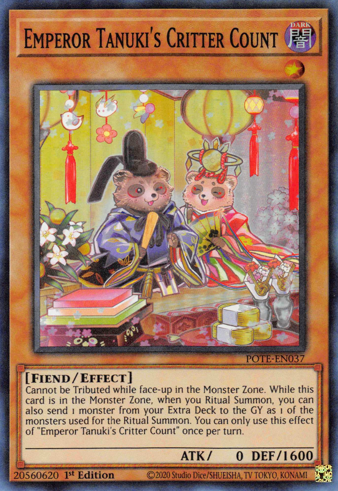 Emperor Tanuki's Critter Count [POTE-EN037] Super Rare | The Gaming-Verse